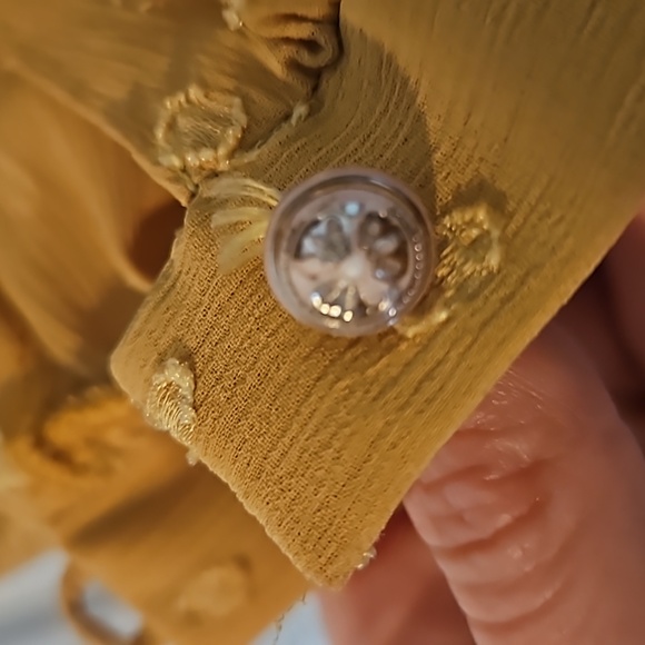 Vintage mustard yellow dress with Peter pan collar - Picture 5 of 8